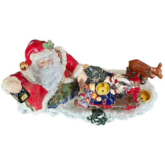 Christopher Radko Hand-painted Glorious Santa Candleholder Centerpiece - Picture 2 of 15